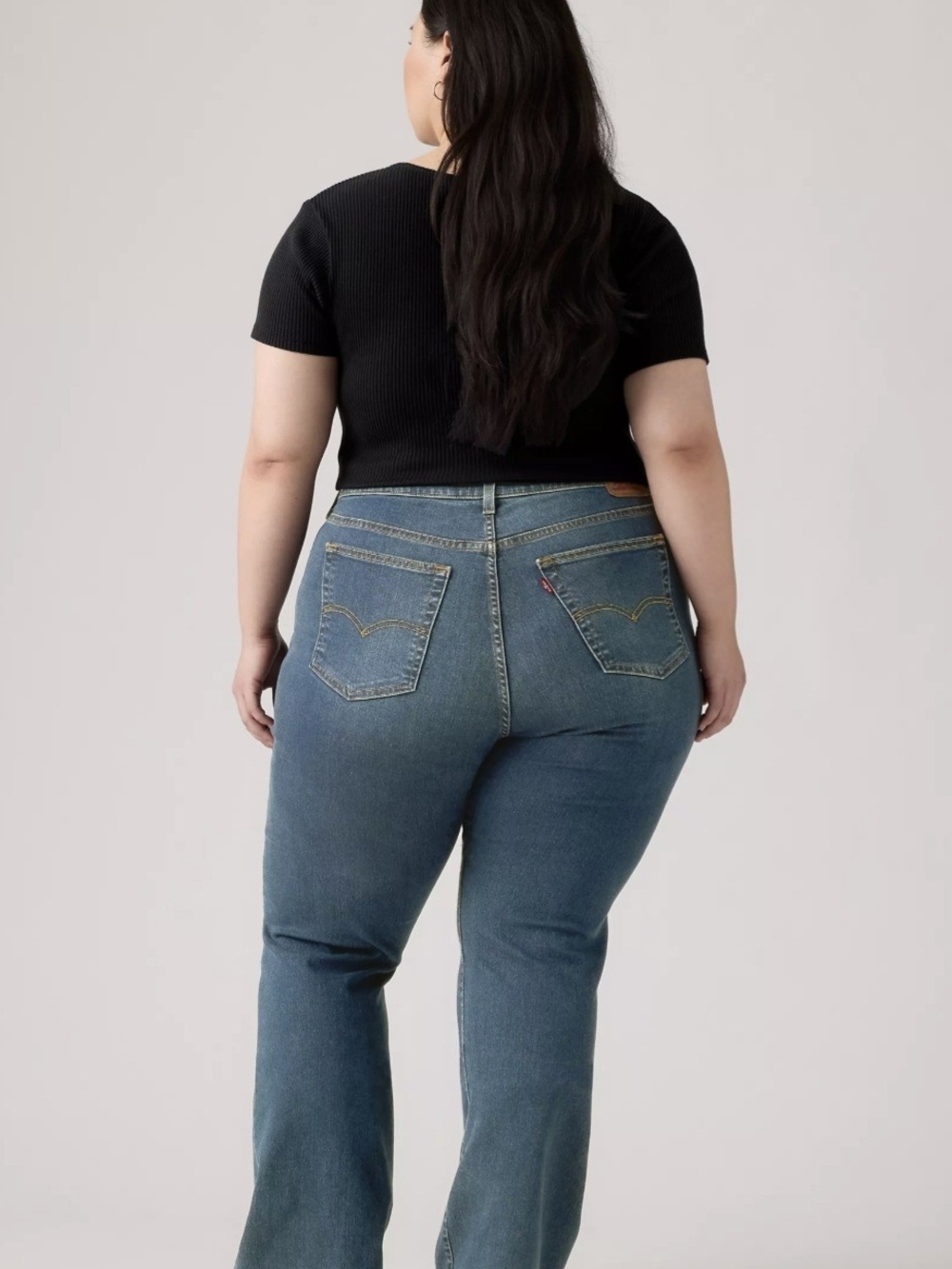 NWT Levi's Plus High-Rise Straight Jeans in Medium Blue